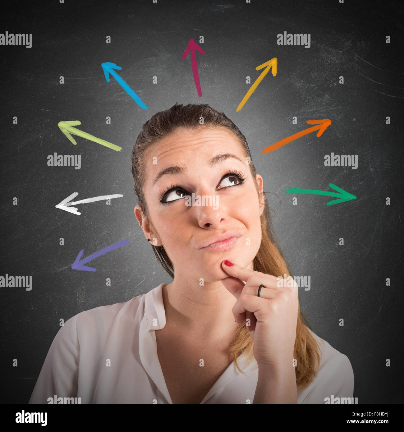 Denken Sie an viele Möglichkeiten Stockfoto