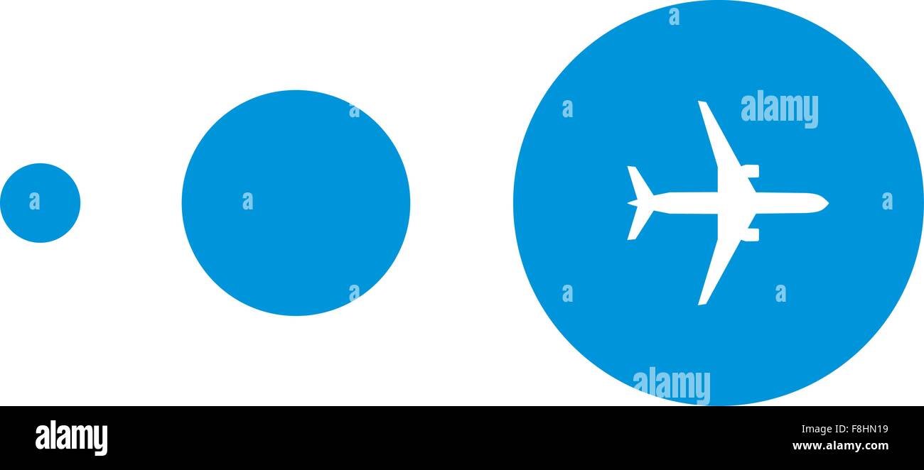 Vektor-Bild des weißen Silhouette des Jet-Flugzeug Stock Vektor