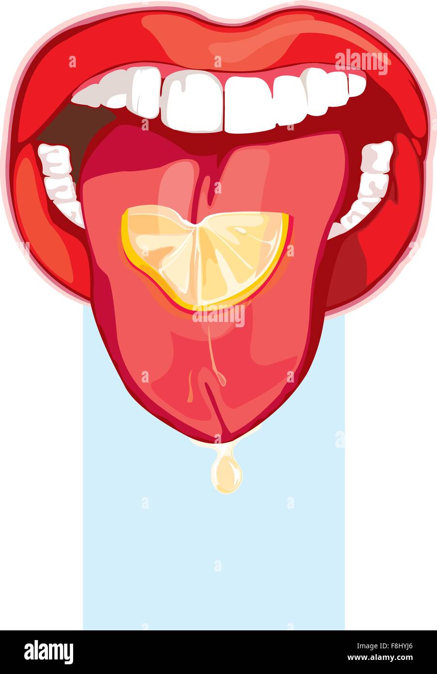 Vektor-Bild schließen sich der Mund Frau Stock Vektor