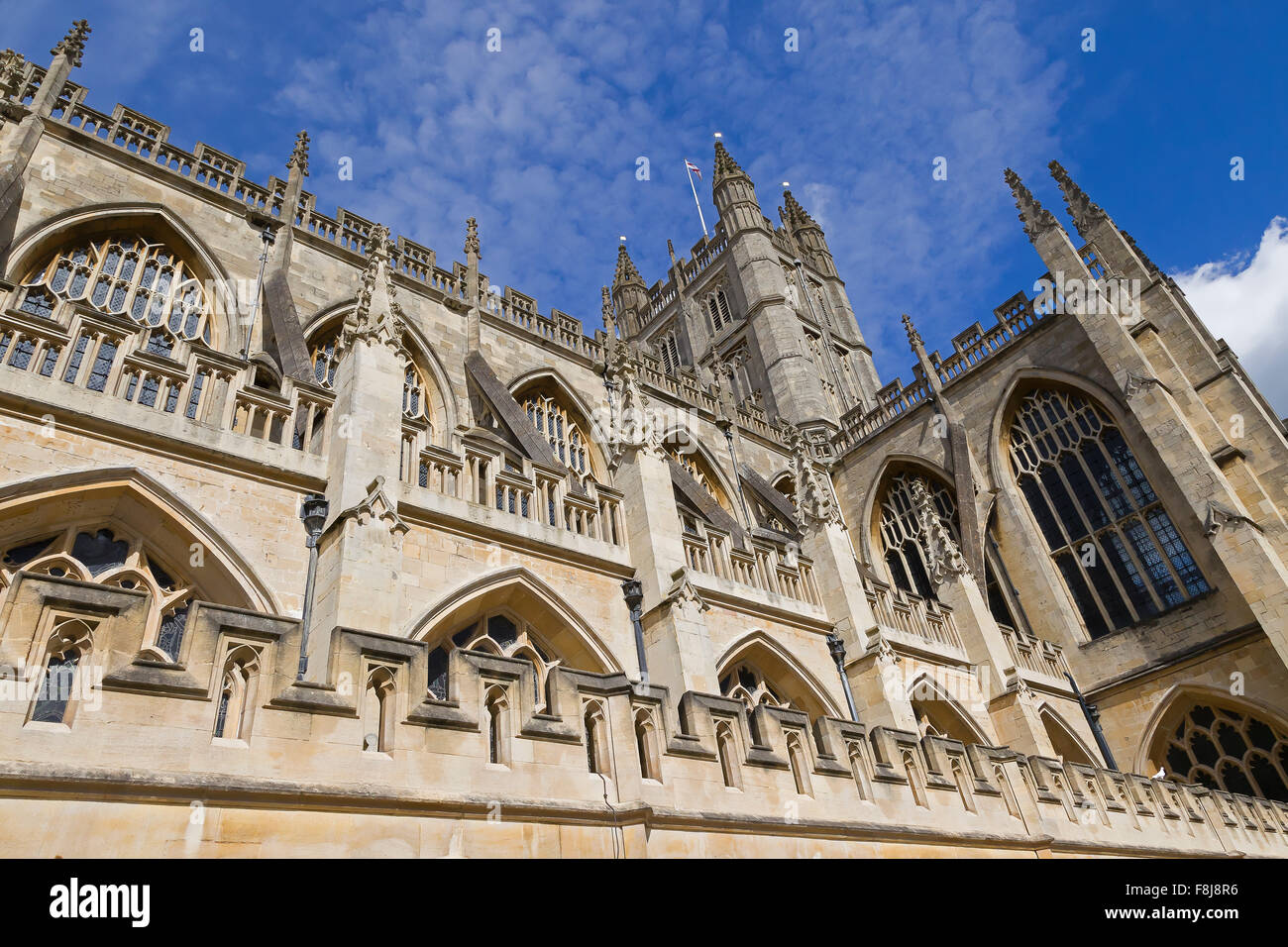 Abbey in Bath Spa, England. Stockfoto