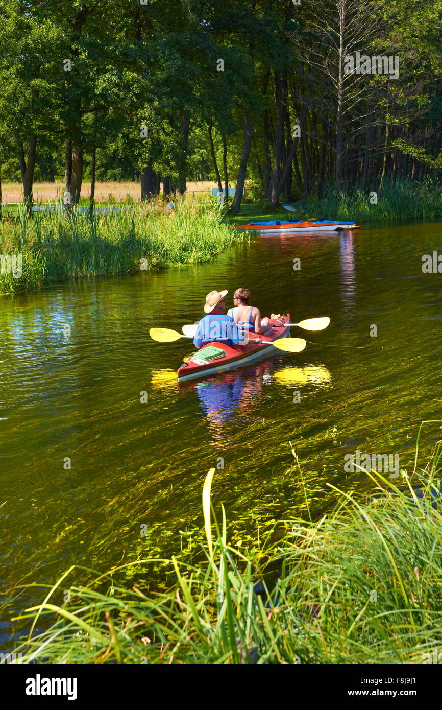 Krutynia-River-rafting, Masuren, Polen, Europa Stockfoto