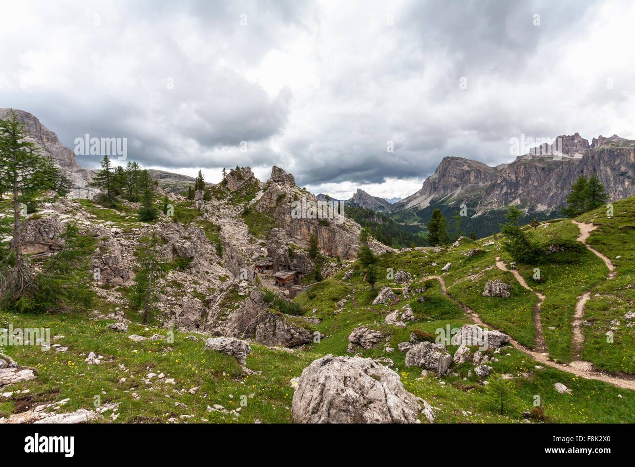 Tal der Felsbrocken, Dolomiten, Italien Stockfoto