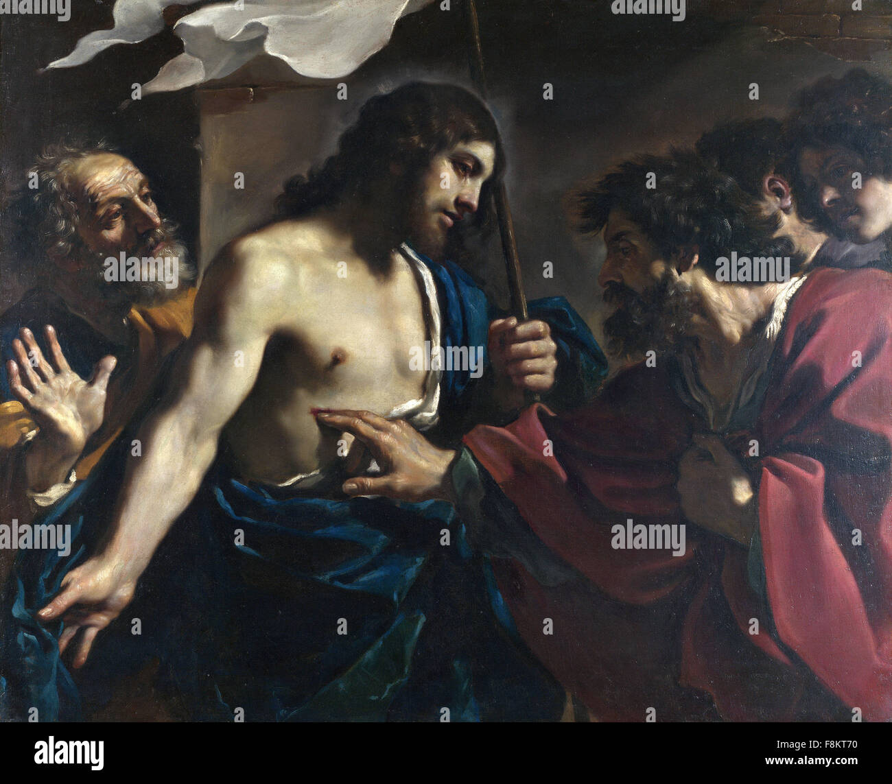 Giovanni Francesco Barbieri - Guercino - die Ungläubigkeit des Heiligen Thomas Stockfoto