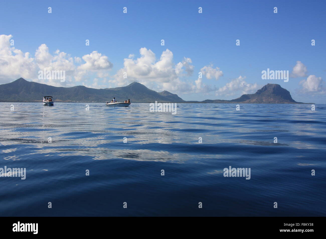 Mauritius, Indischer Ozean, Tamarin Bucht. Schöne transparente Wasser Bucht. Stockfoto