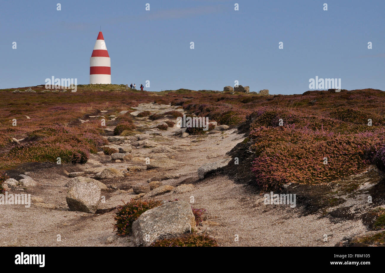 Daymark auf St. Martins Isles of Scilly im Herbst Cornwall UK Stockfoto