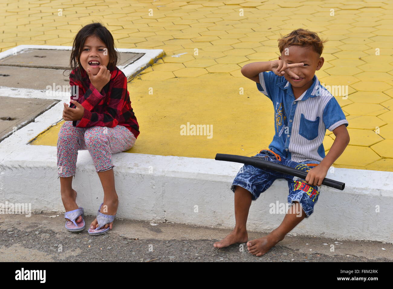 Kambodschanische Kinder, Phnom Phen, Kambodscha Stockfoto