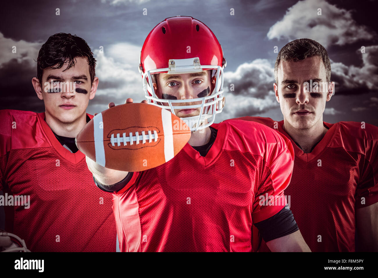 Zusammengesetztes Bild des american Football-team Stockfoto