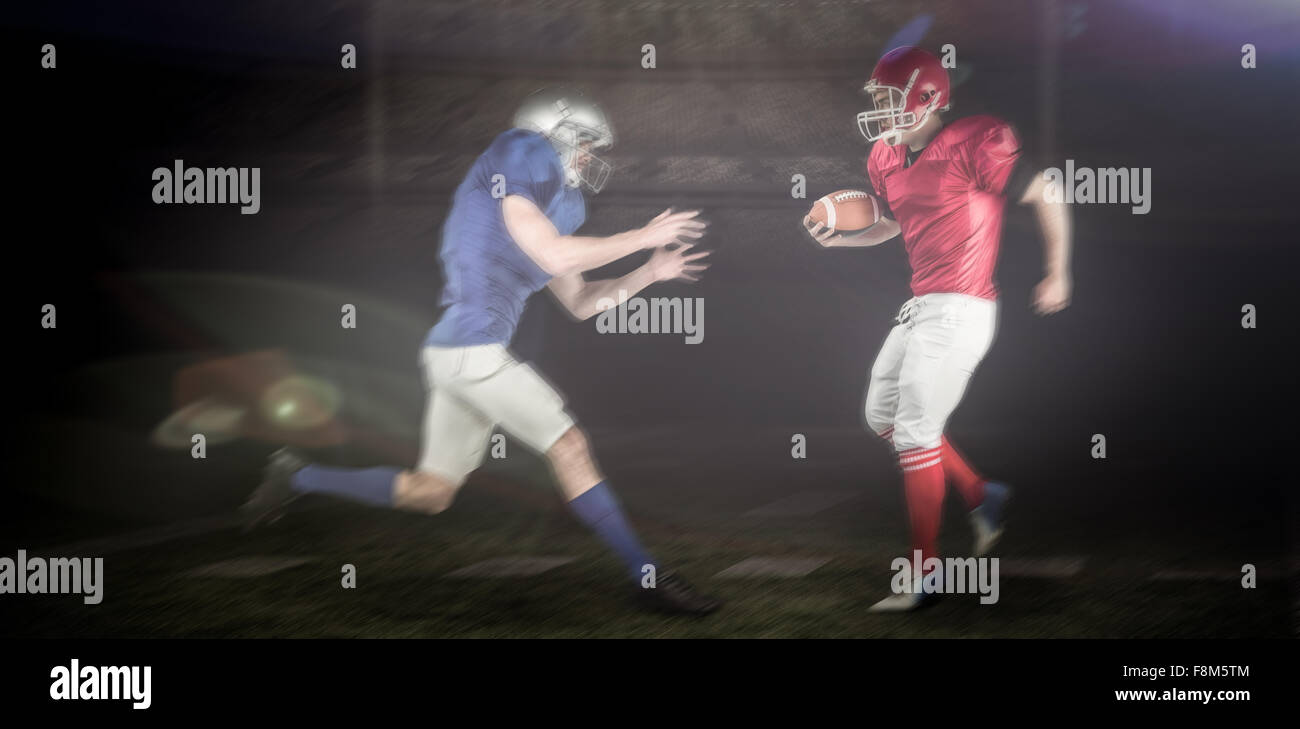 Zusammengesetztes Bild der american-Football-Spieler Stockfoto