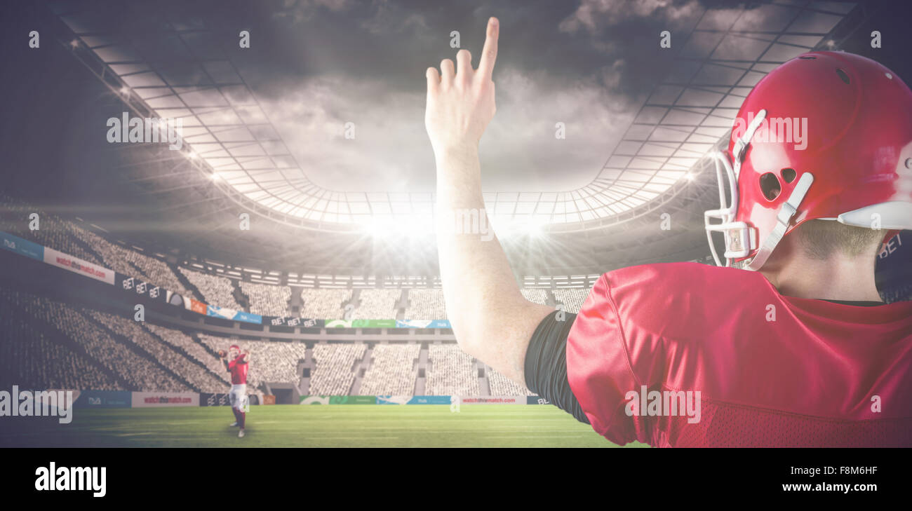 Zusammengesetztes Bild der american-Football-Spieler Stockfoto