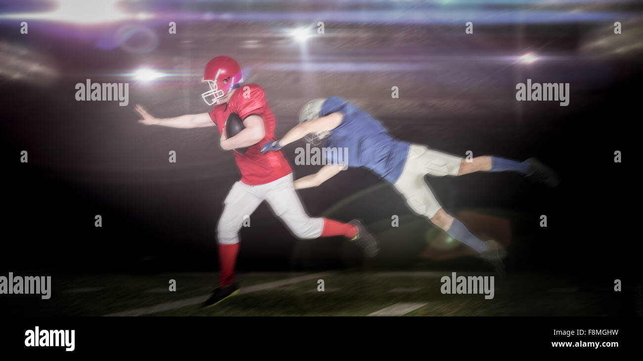 Zusammengesetztes Bild der american-Football-Spieler Stockfoto