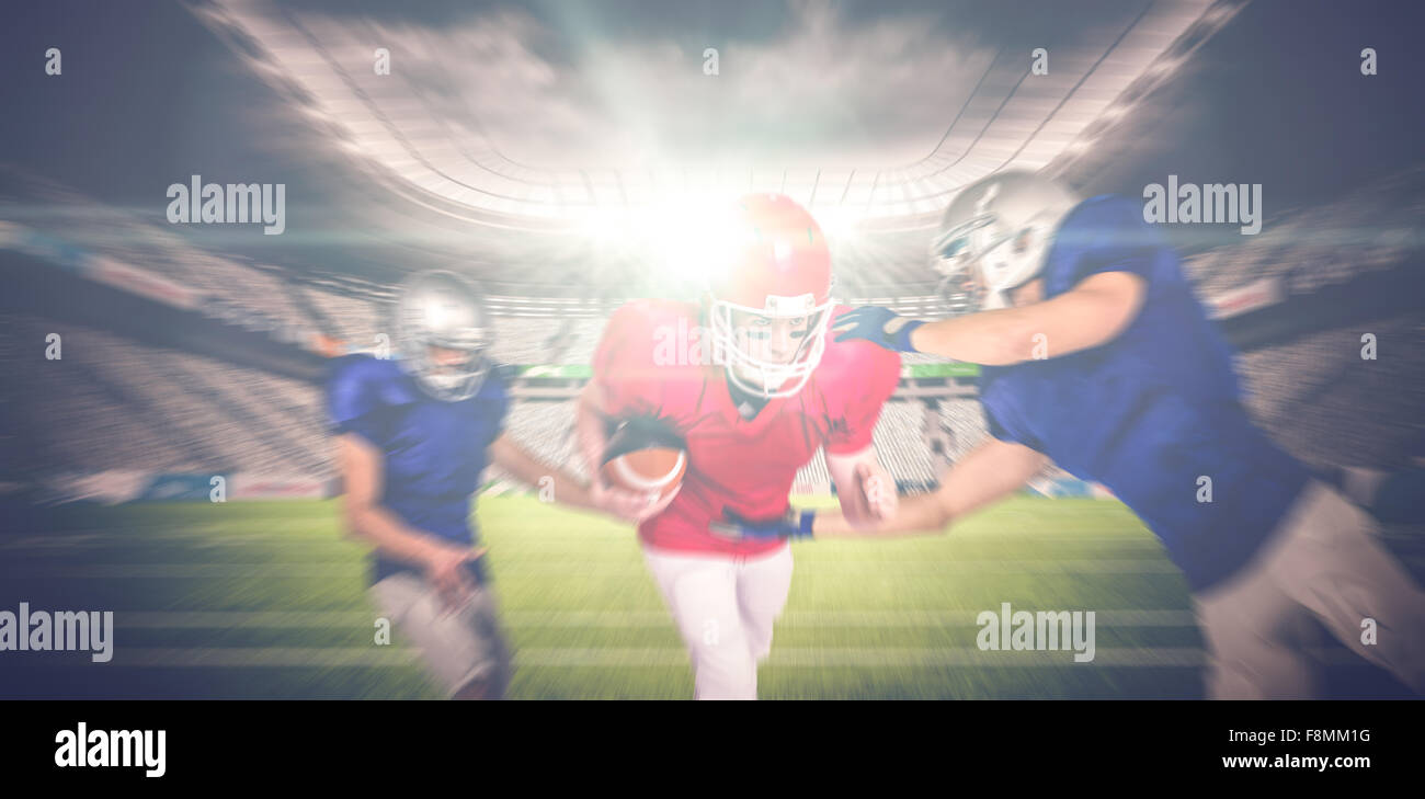 Zusammengesetztes Bild der american-Football-Spieler Stockfoto