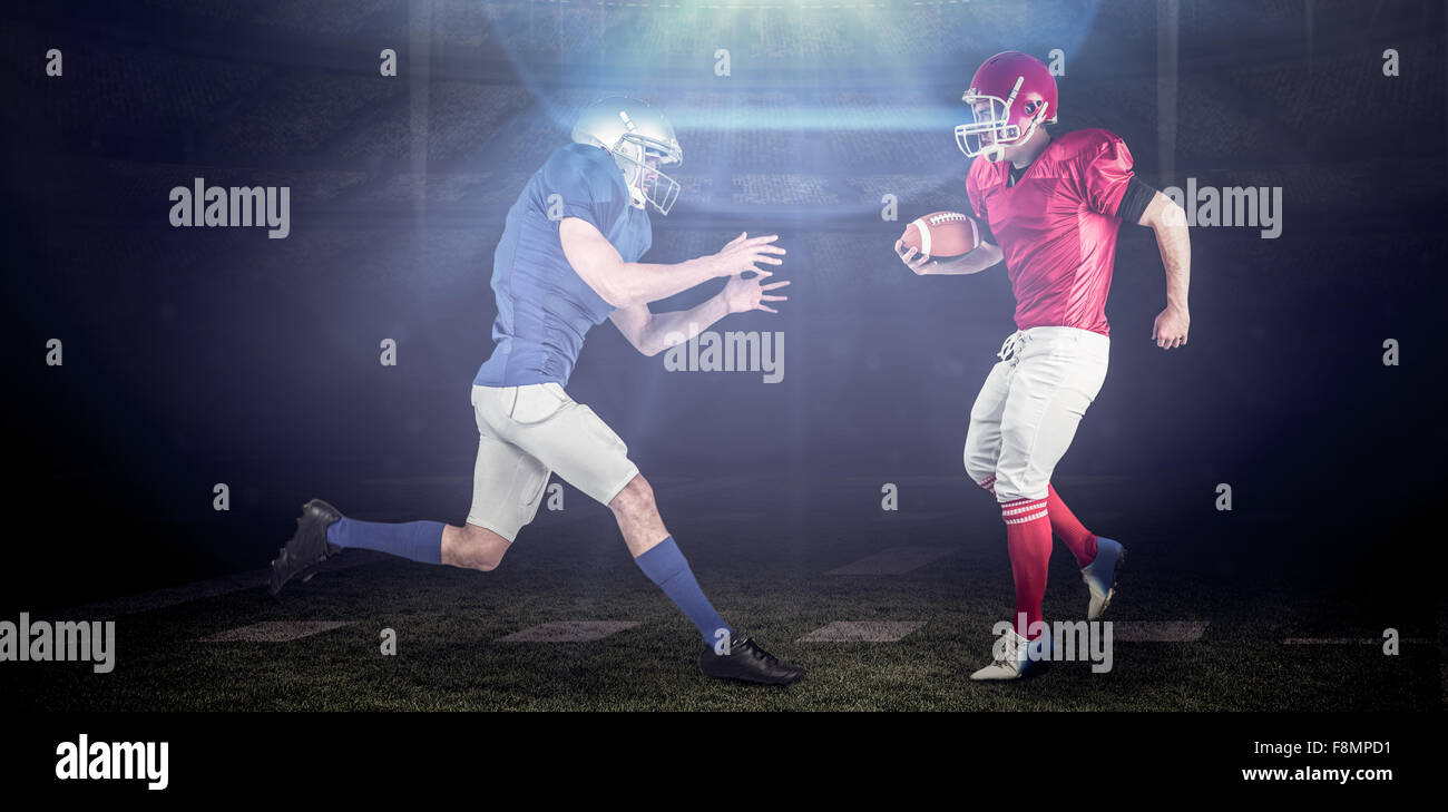 Zusammengesetztes Bild der american-Football-Spieler Stockfoto