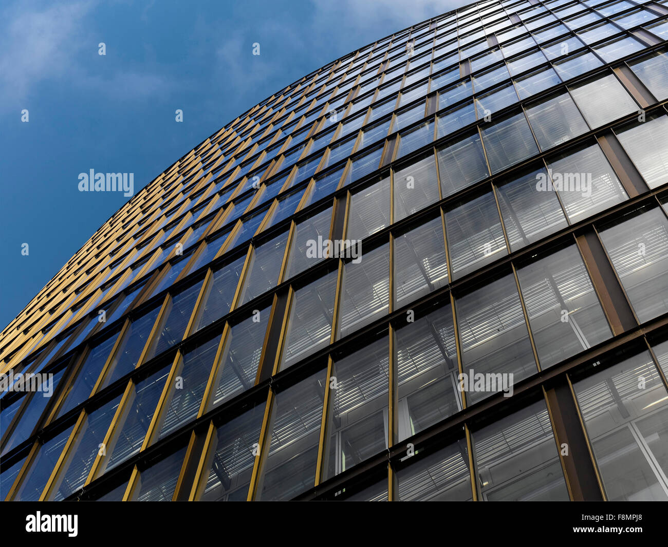 Ein Engel Quadrat, der Co-op-HQ-Manchester. Kuppel Glasfassade des One Angel Square, Manchester, preisgekrönte Head Office of the Co-Operative Group Stockfoto