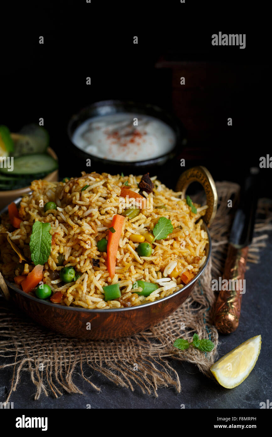 Gemüse Biryani Stockfoto