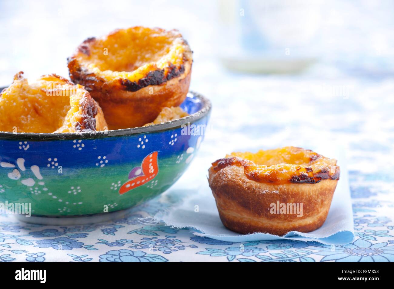 Pasteis de Nata (Pudding Kuchen, Portugal) Stockfoto