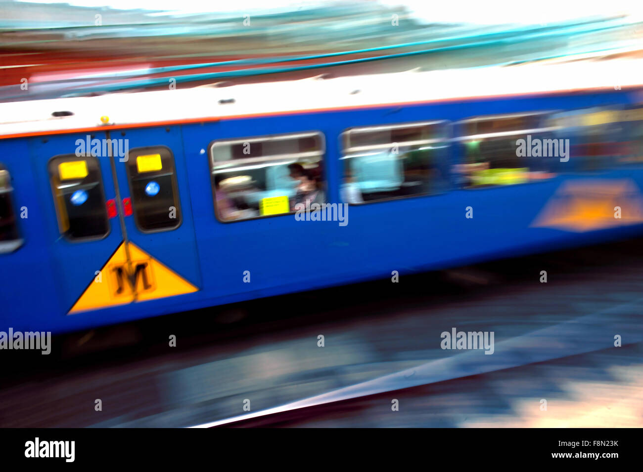 Newcastle Metro Zug Stockfoto