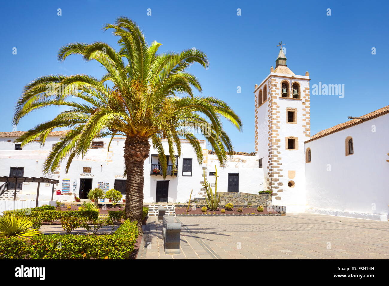 Insel Fuerteventura, Betancuria - Kathedrale von Santa Maria de Betancuria, Old Town, Spanien, Kanarische Inseln Stockfoto