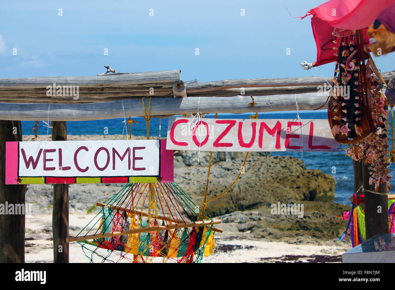 Willkommen auf Cozumel Stockfoto