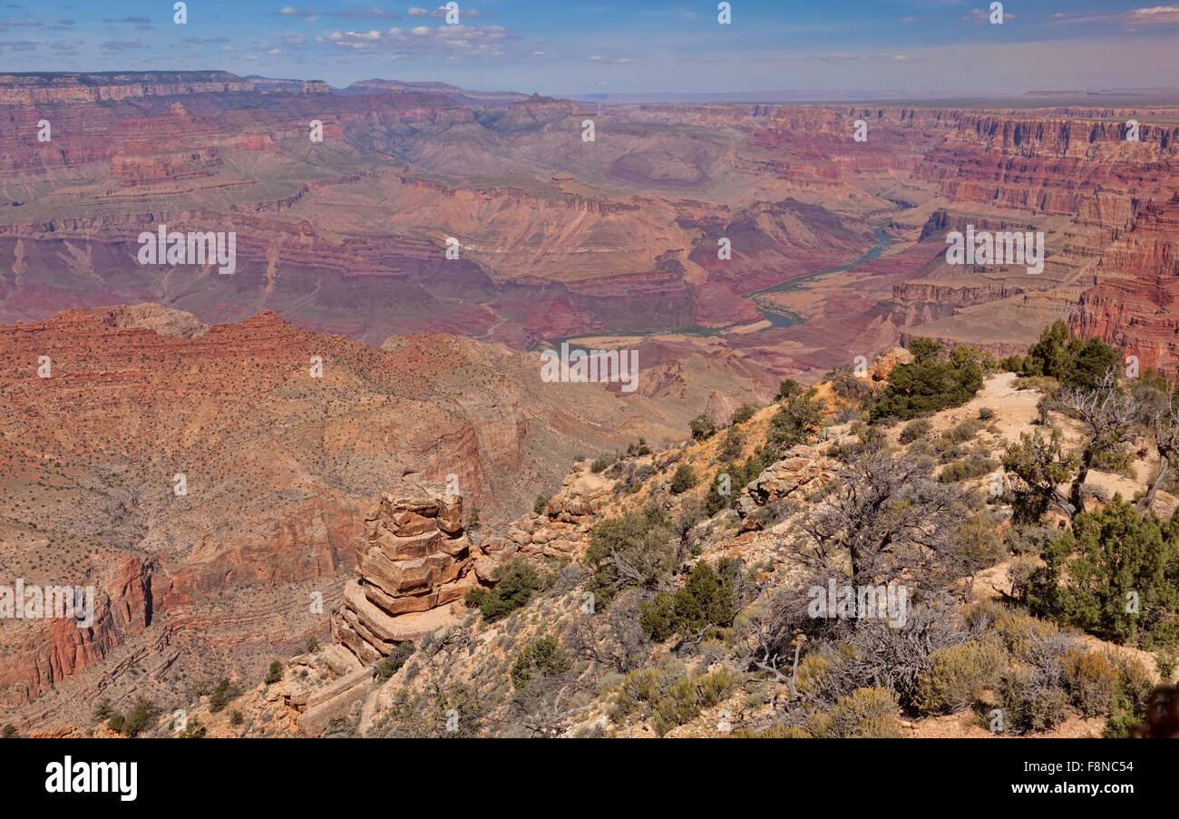Landschaft des Grand Canyon. Grand Canyon Nationalpark in Arizona; USA; Amerika Stockfoto