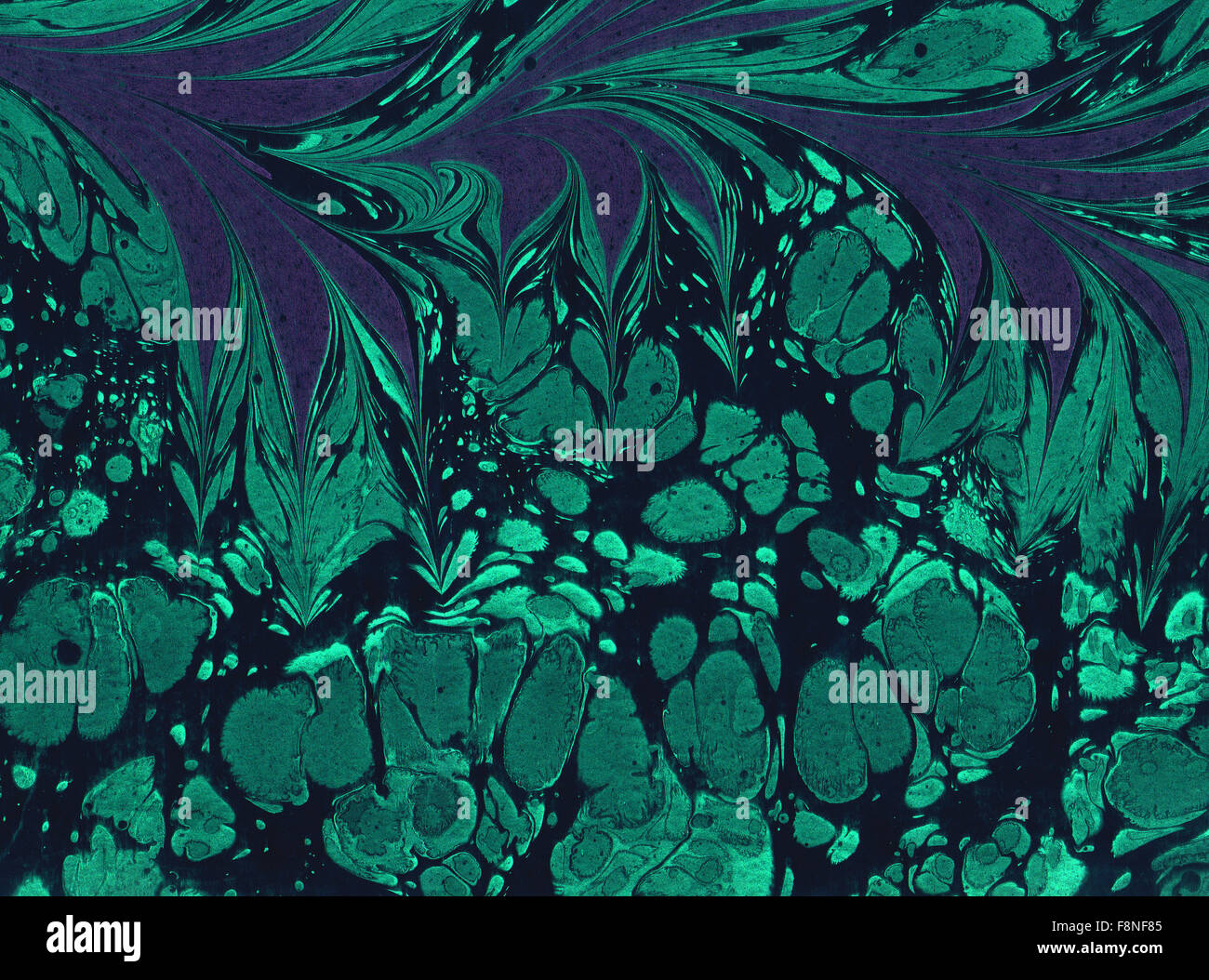 Farbschicht auf dem Papier. Fragment der Malerei Stockfoto