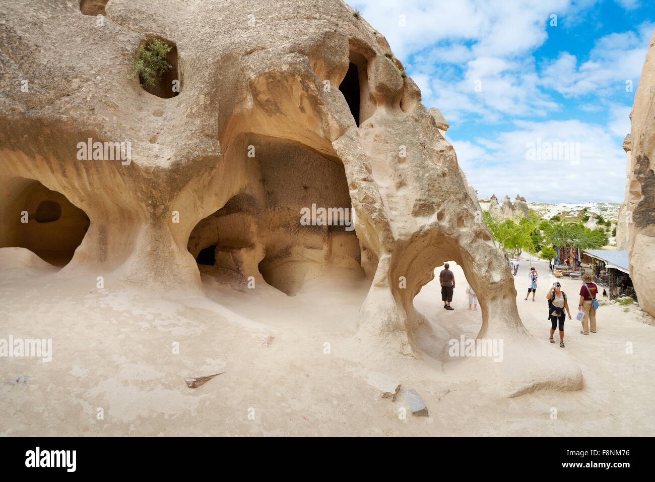 Cappadocia - Türkei, Steinformationen in der Nähe von Zelve, UNESCO Stockfoto
