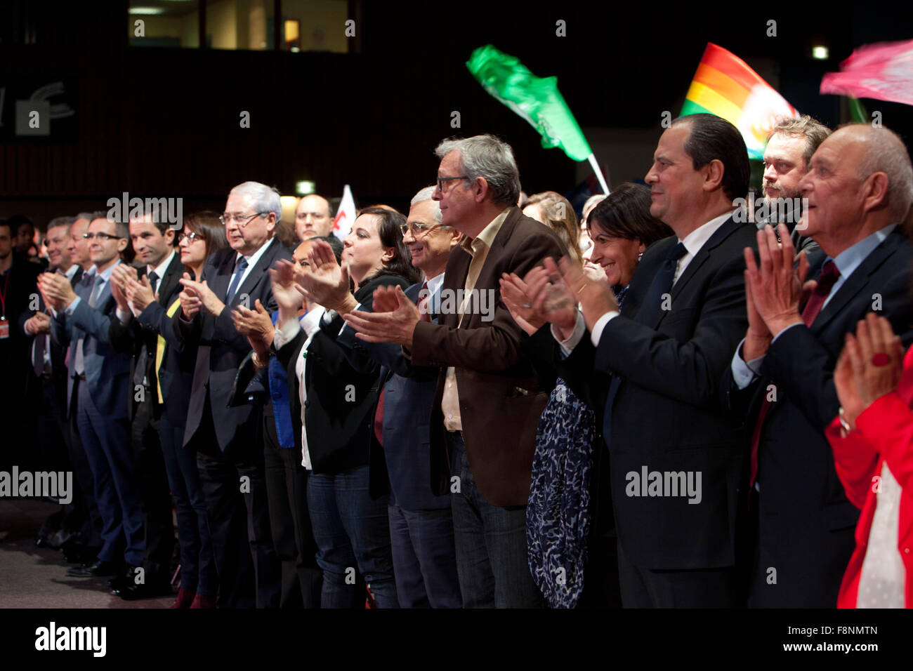 Créteil, Frankreich. 9. Dezember 2015. Claude Bartolone politischen Treffen PS, linker Flügel, Créteil, Frankreich Credit Französisch: Ania Freindorf/Alamy Live News Stockfoto