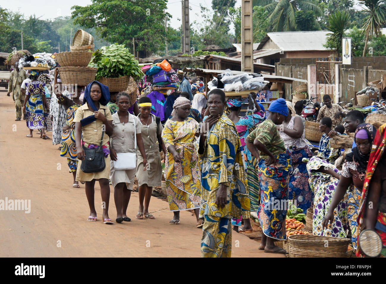 Am Straßenrand Markt, Benin Stockfoto