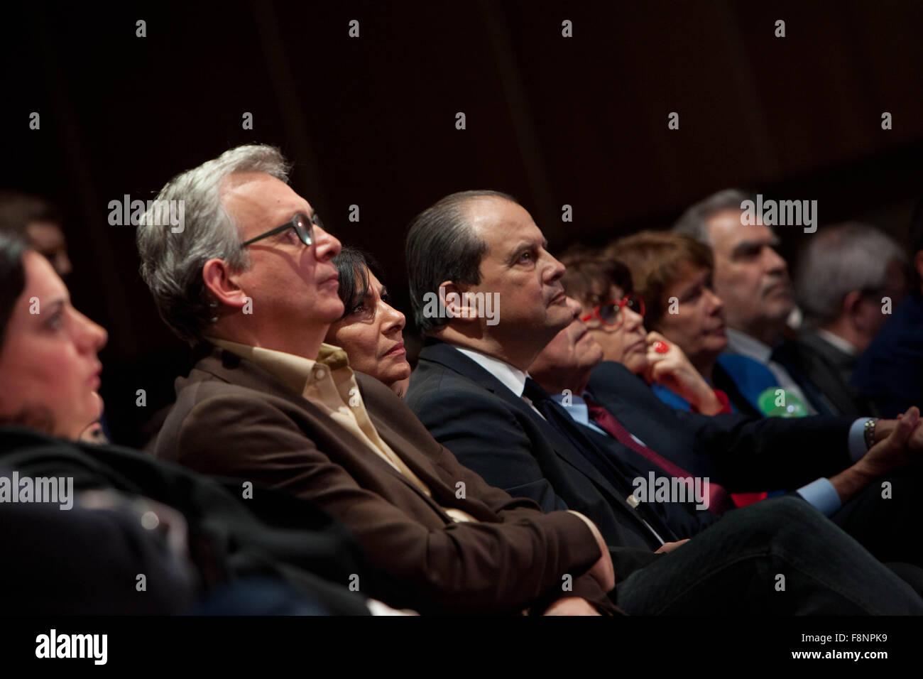 Créteil, Frankreich. 9. Dezember 2015. Claude Bartolone politischen Treffen PS, linker Flügel, Créteil, Frankreich Credit Französisch: Ania Freindorf/Alamy Live News Stockfoto