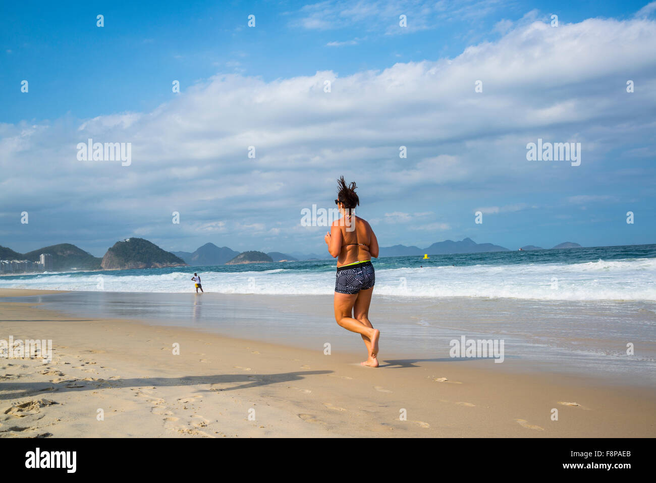 Strand der Copacabana, Rio De Janeiro, Brasilien Stockfoto