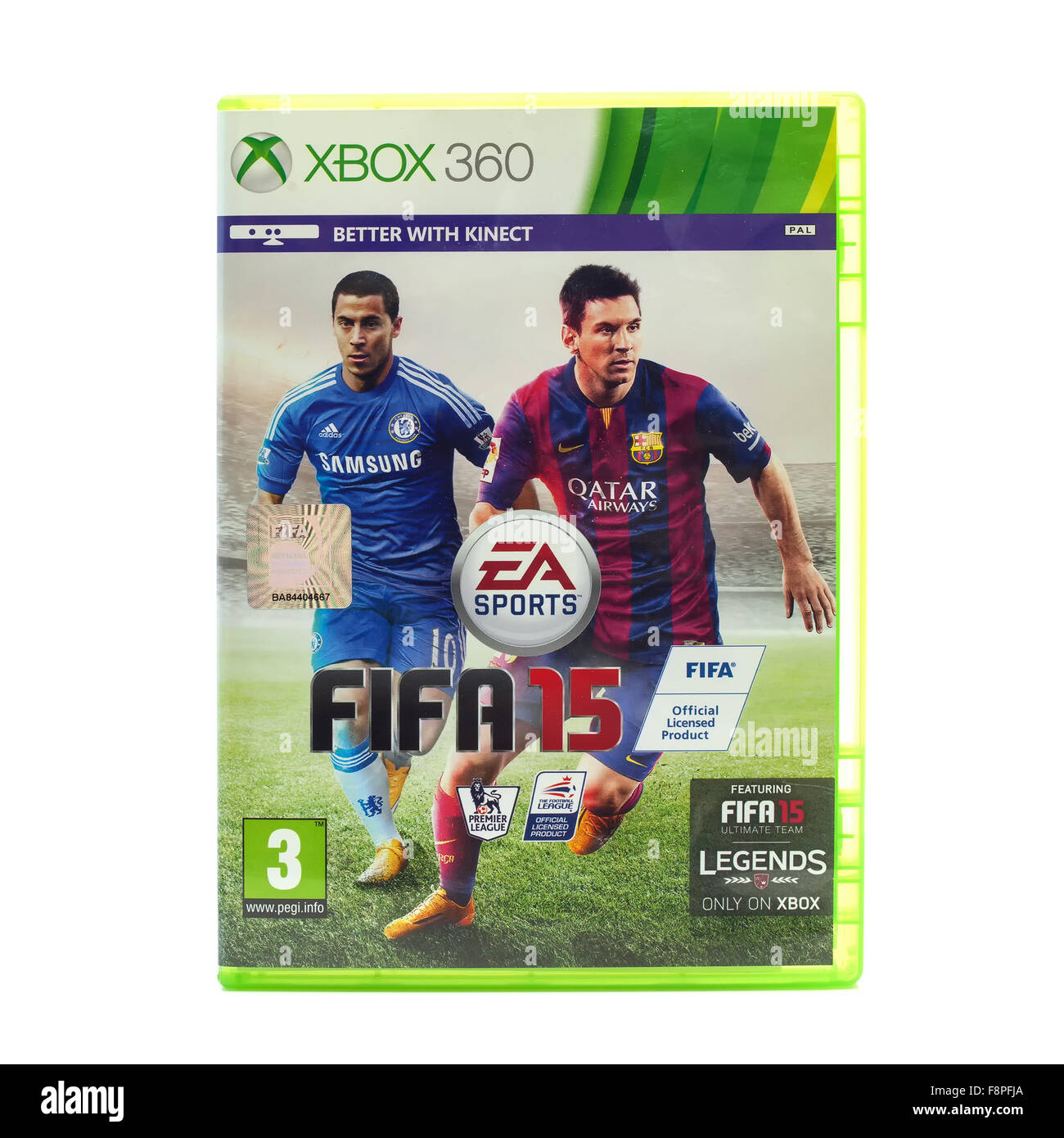 2015 der FIFA von EA Sports für die XBox-Konsole auf einem weißen Hintergrund Stockfoto