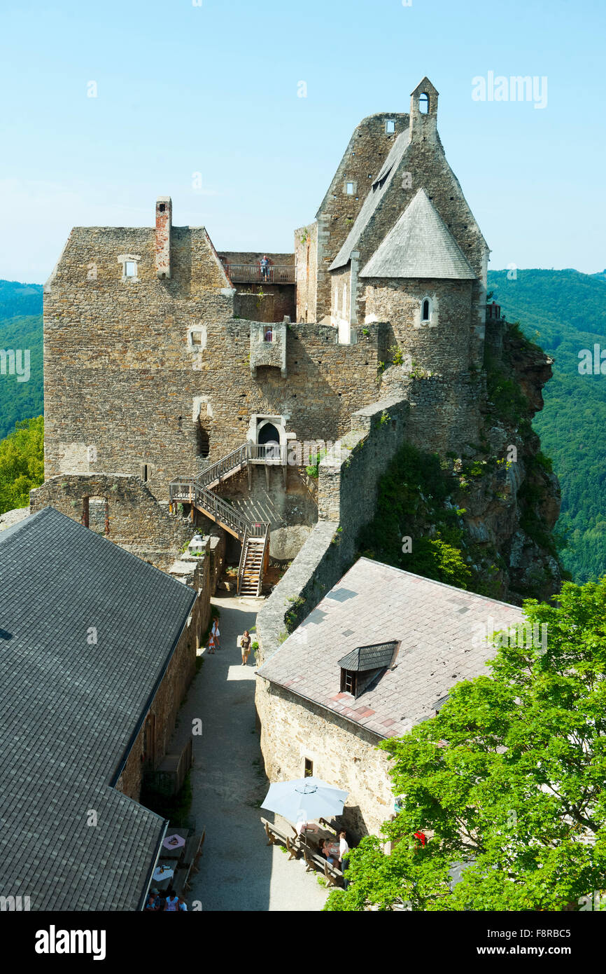 Österreich, Niederösterreich, Wachau, Burgruine Aggstein. Erbaut Im 12. Halbmonatsschrift von Einems Hochfreien Namens Manegold III. VO Stockfoto