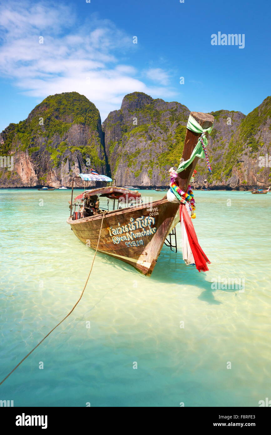 Thailand - Landschaft der Maya Bay (in der Nähe von Phi Phi Island), Asien Stockfoto