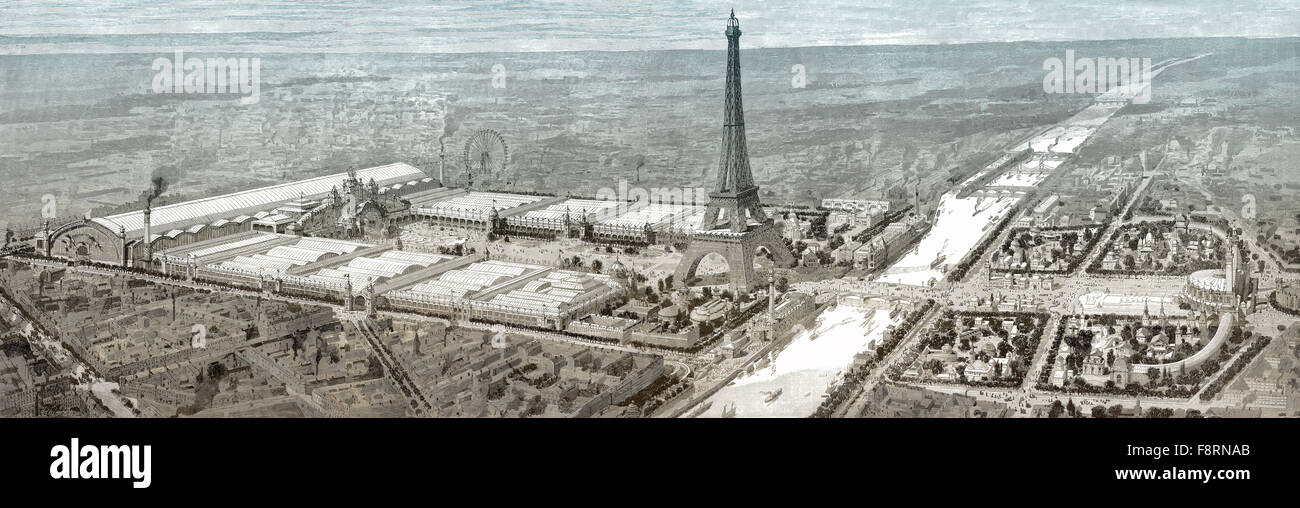 Weltausstellung anzeigen, Weltausstellung Paris 1900 Stockfoto