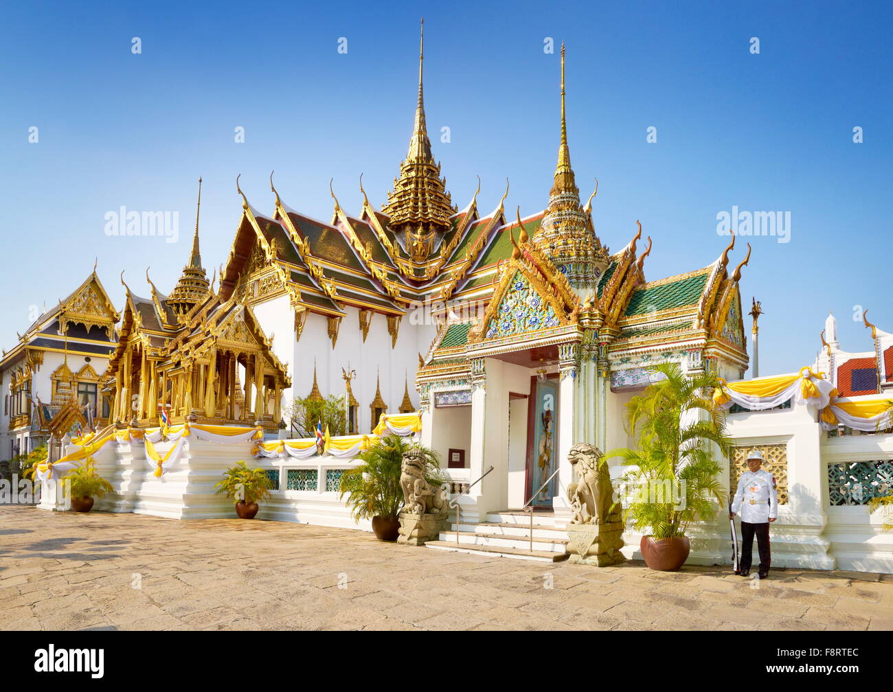 Thailand - Bangkok, Grand Palace, Dusit Maha Prasat-Thronsaal Stockfoto