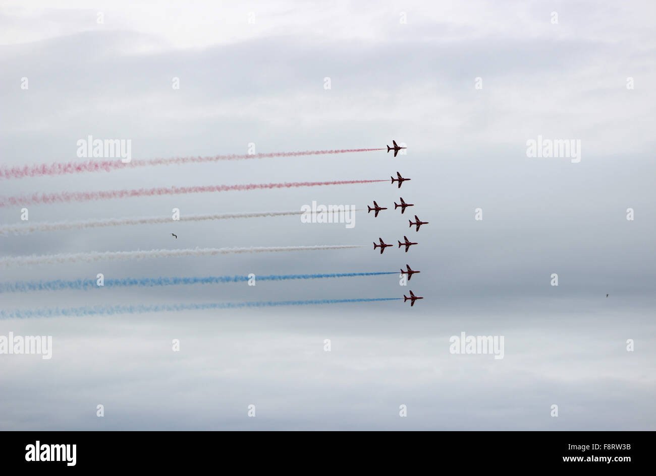 Rhyl Flugschau August Bank Holiday mit dem RAF rote Pfeile akrobatische Display Team Stockfoto