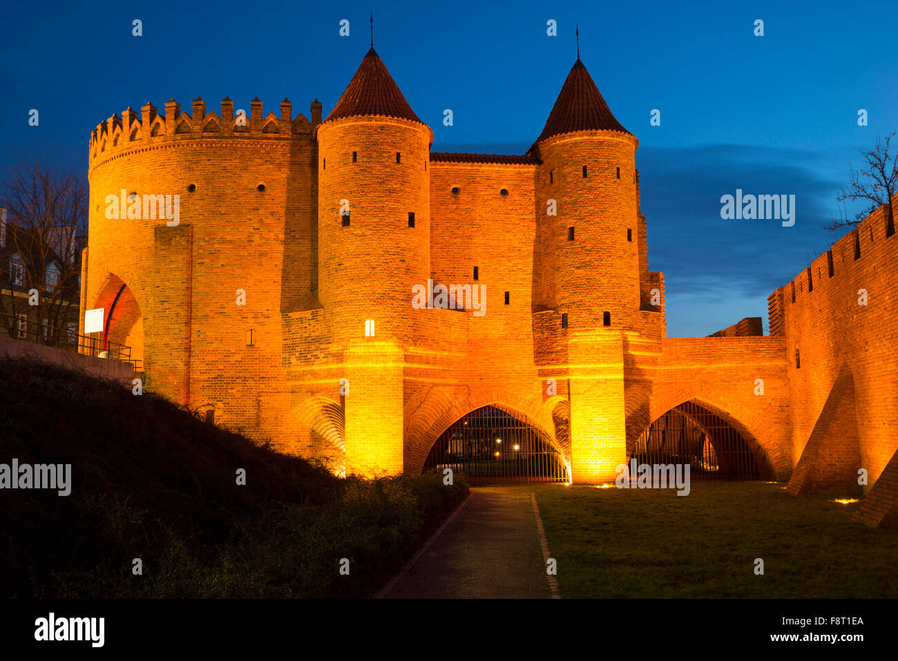 Barbican in Warschau, Polen Stockfoto