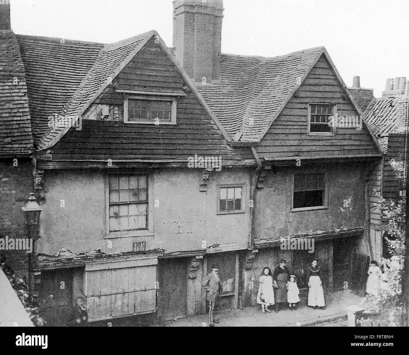 Sir Walter Raleigh Haus am Blackwall, London. Das Haus wurde während des Baus des Blackwall-Tunnels abgerissen. Stockfoto