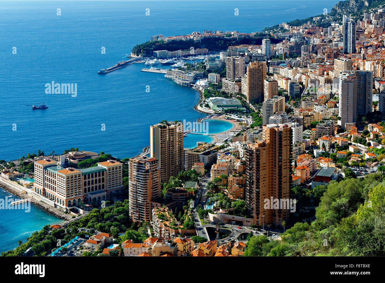 Monaco, Blick auf die Stadt Stockfoto