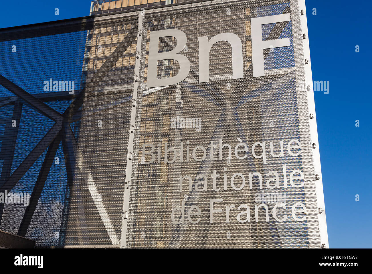 BNF, Francois Mitterrand nationale Bibliothek von Frankreich, Paris, Île-de-France, Frankreich Stockfoto