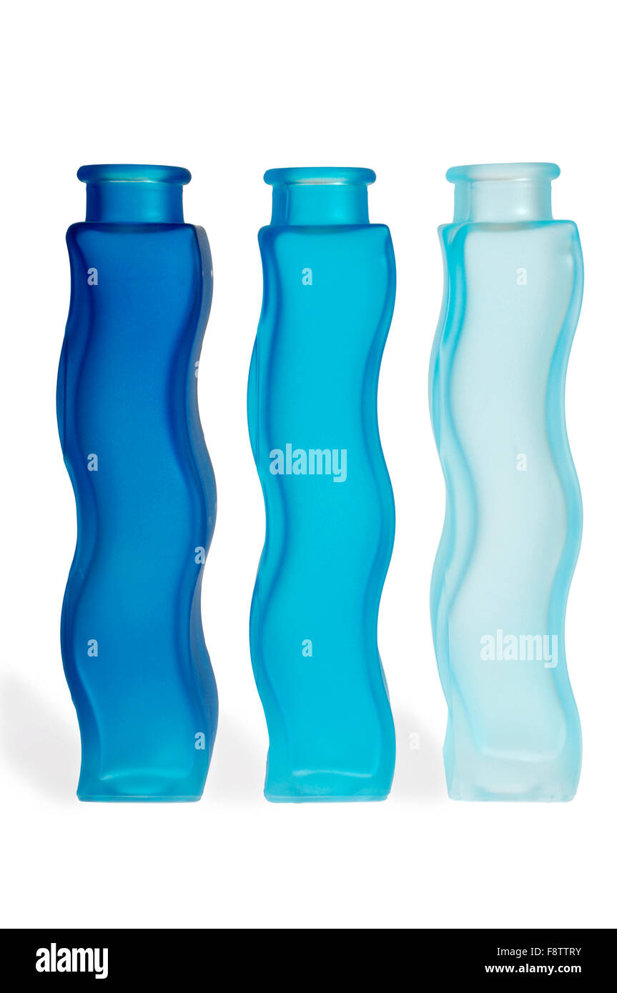 Blaue Flaschen Stockfoto