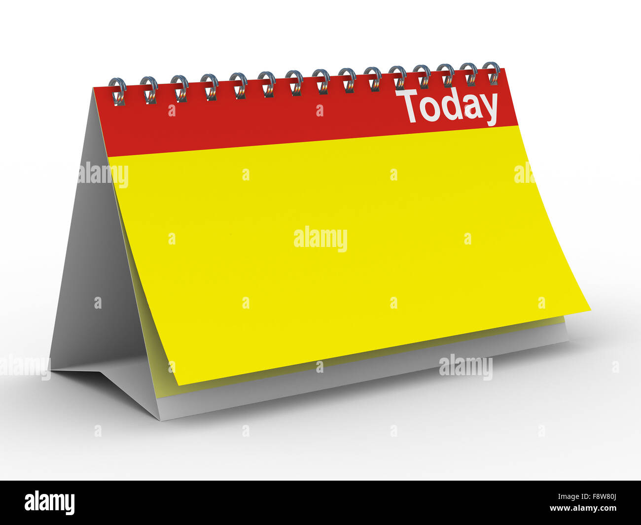 Kalender für heute auf weißem Hintergrund. Isolierte 3D-Bild Stockfoto