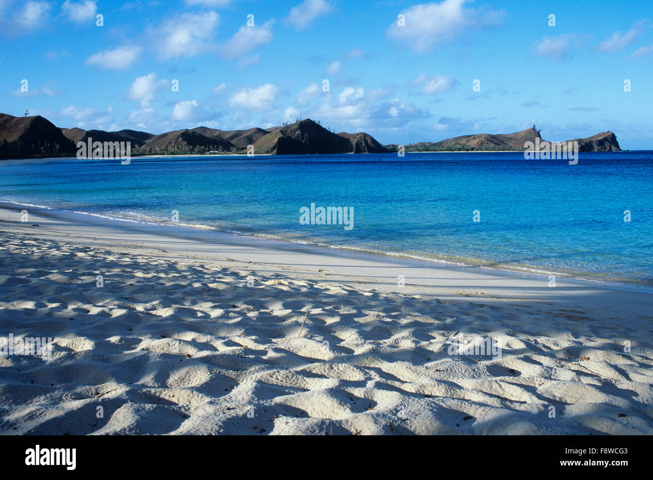 Fidschi-Inseln, Yasawa Island, Blick auf den Strand Stockfoto