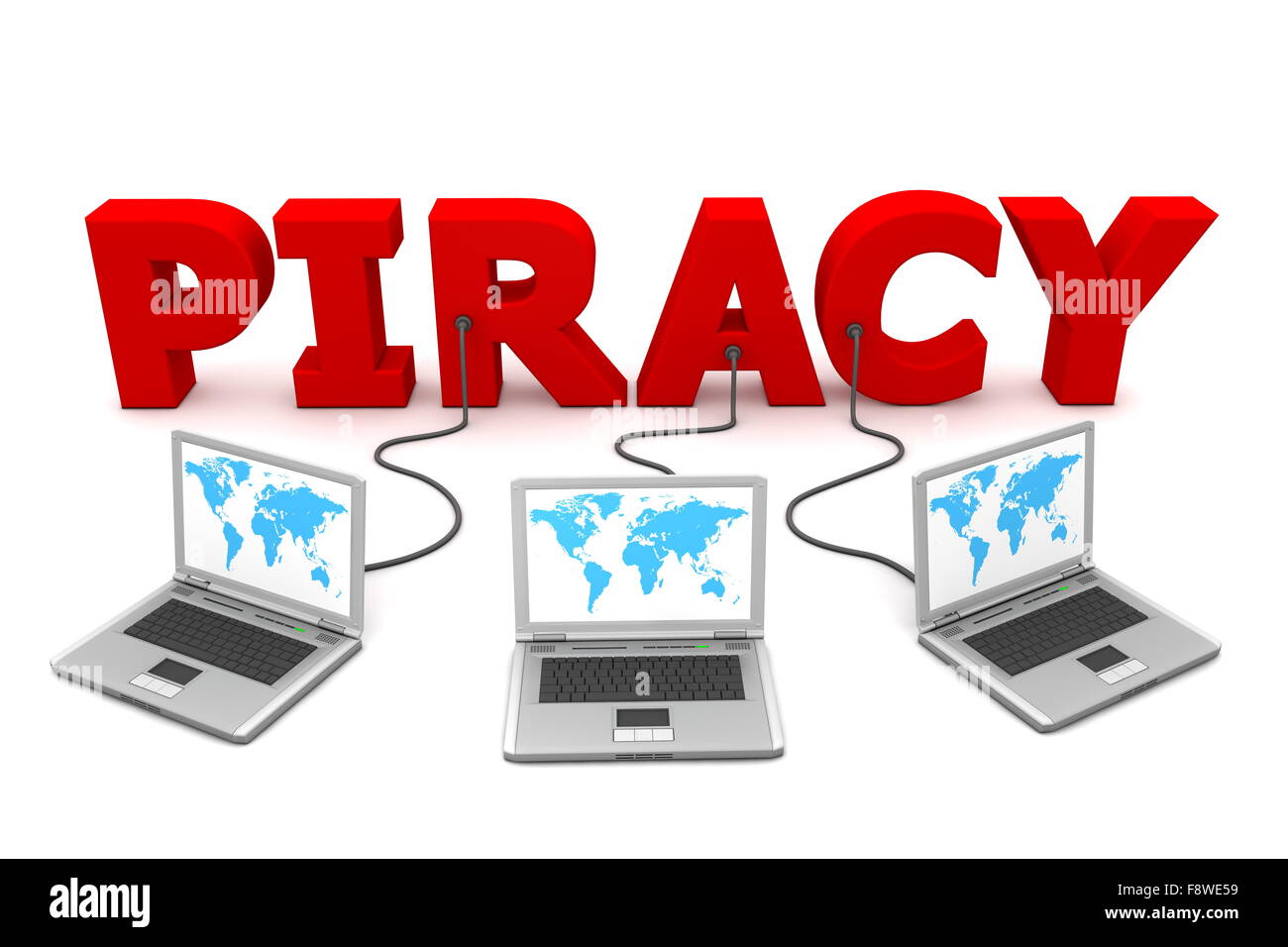 Multiple rote Piraterie II verdrahtet Stockfoto