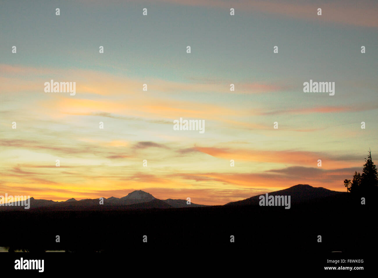 Lassen Berg Sonnenuntergang b Stockfoto