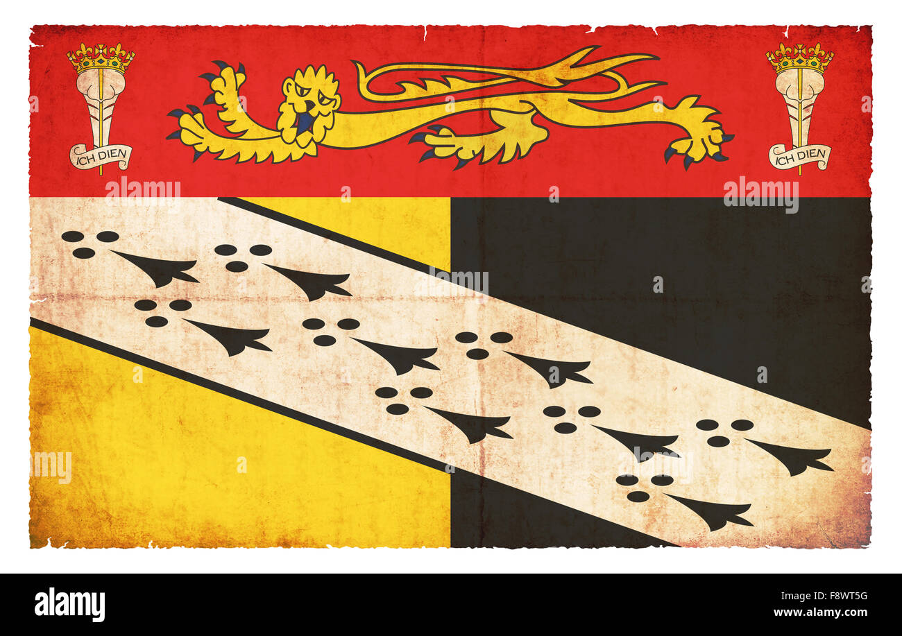 Flagge der britischen Grafschaft Norfolk im Grunge-Stil erstellt Stockfoto