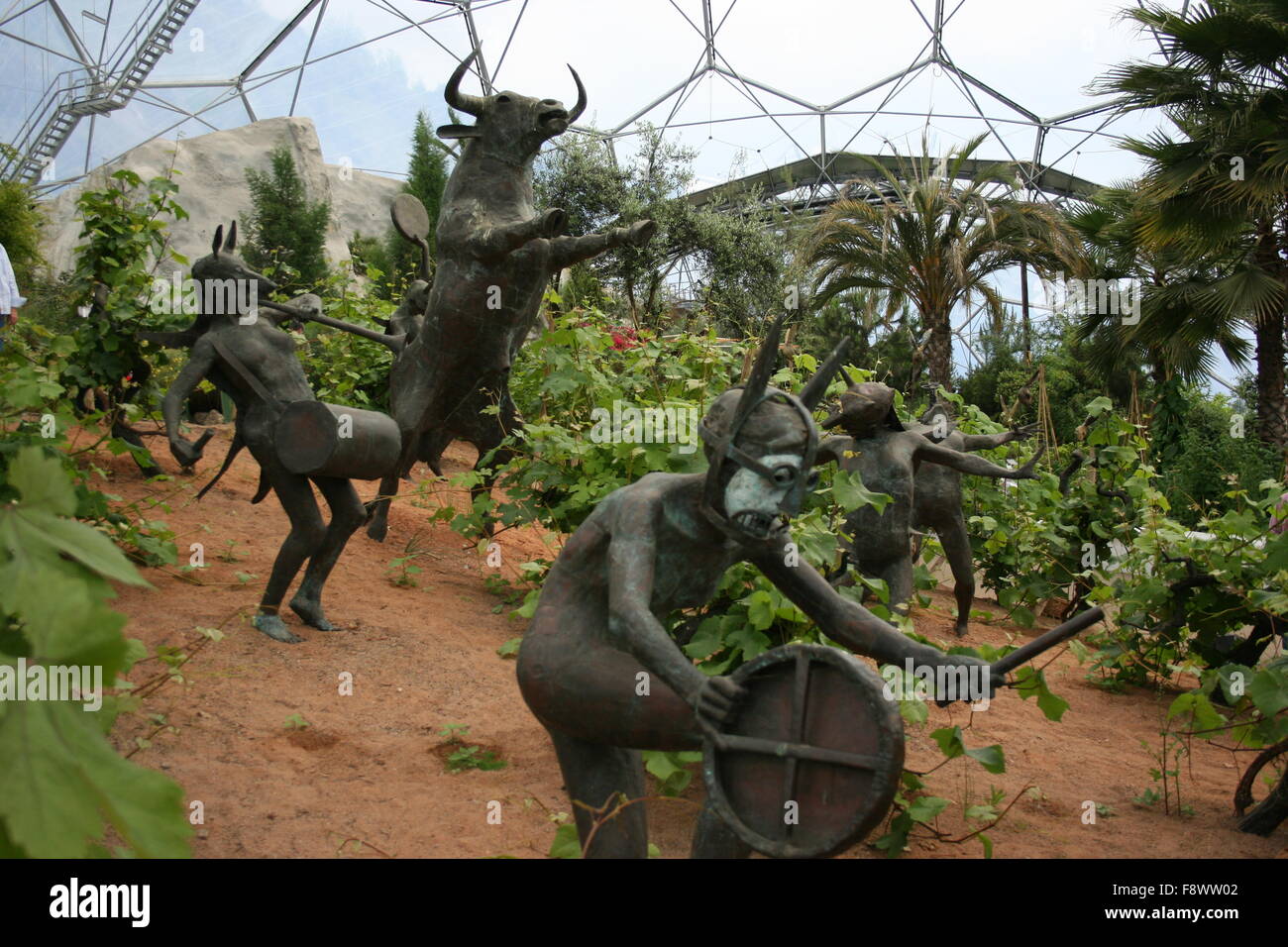 Dionysisch feiernden Skulptur, Eden Project Stockfoto