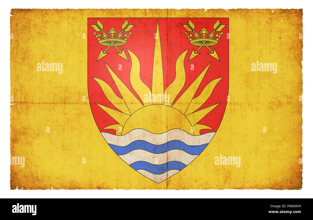 Flagge der britischen Grafschaft Suffolk im Grunge-Stil erstellt Stockfoto