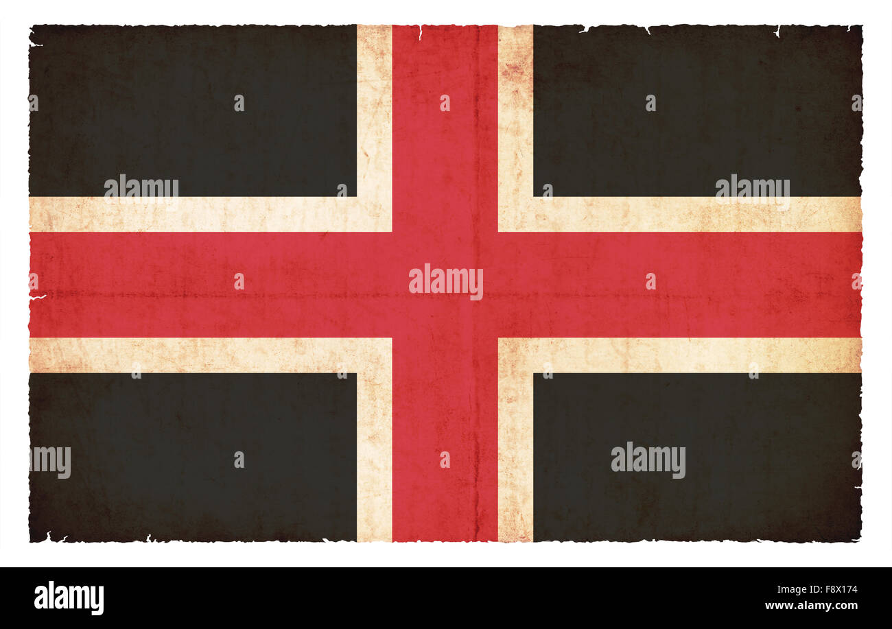 Flagge der britischen Stadt Durham erstellt im Grunge-Stil Stockfoto