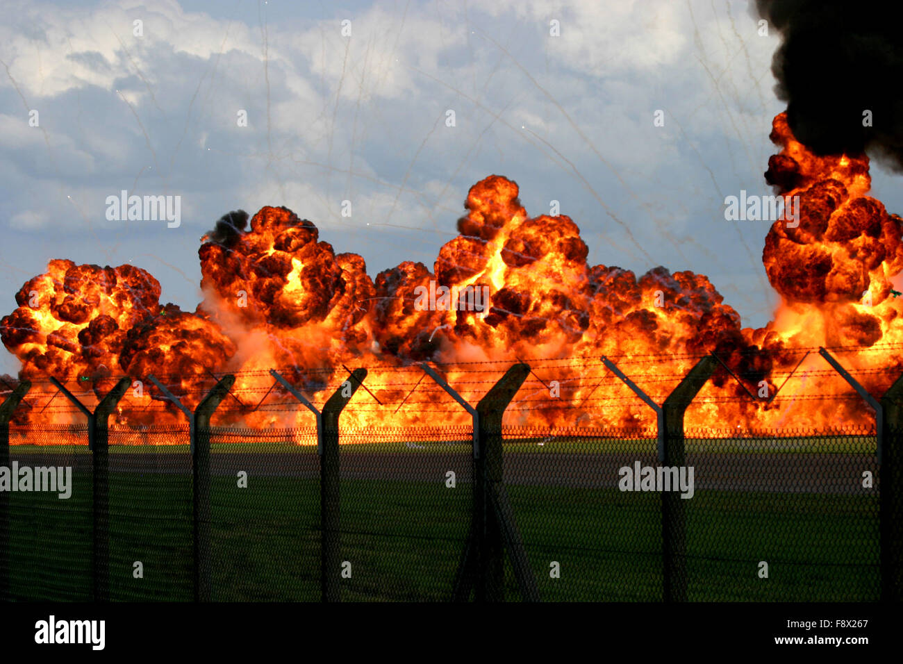 Brand- und Explosionsgefahr Stockfoto