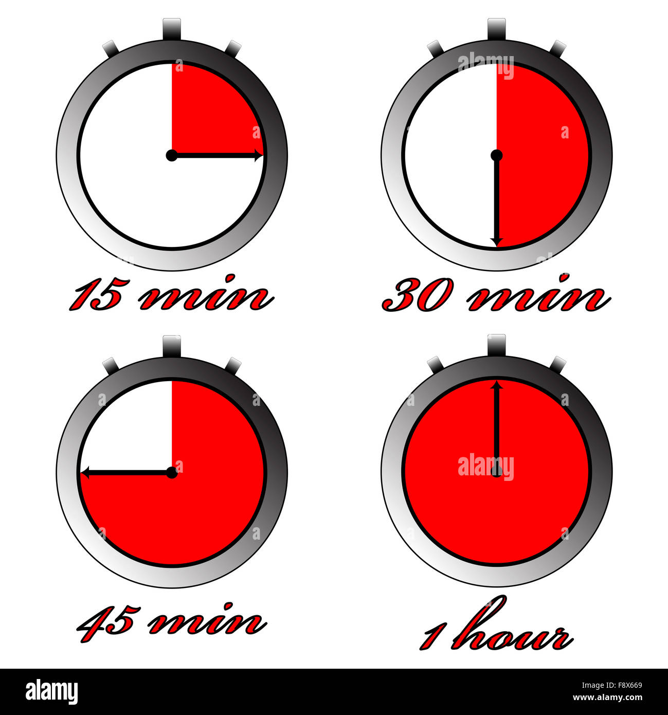 Chronometer gegen weiß Stockfoto